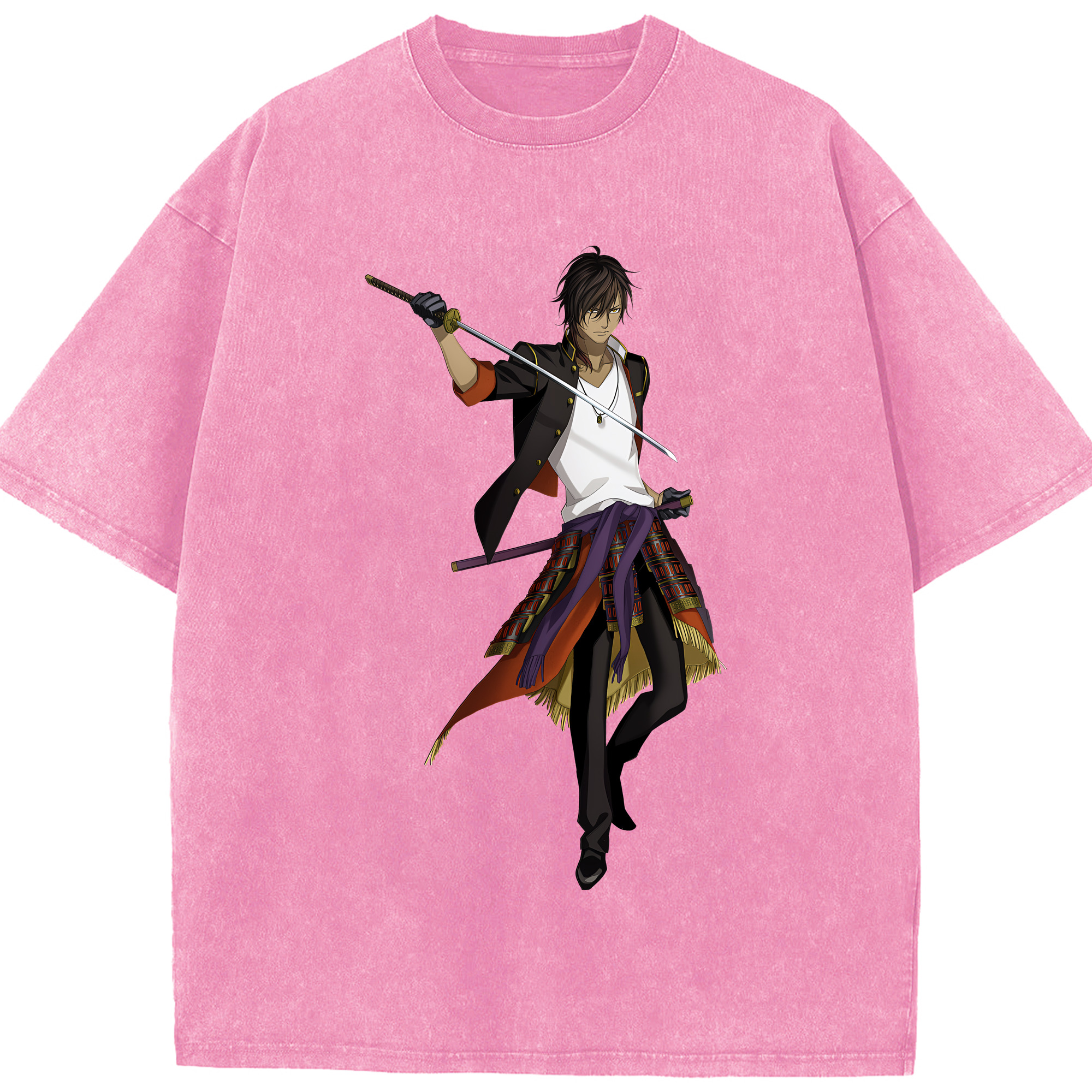 （画像用） 刀剣乱舞 Touken Ranbu 綿100% ヴィンテージ風 半袖Tシャツ（フロントプリント）